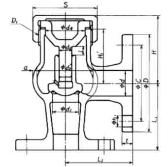 Drawing of JIS F7417 Bronze Globe Lift Check 16K.png Drawing of JIS F7417 Bronze Globe Lift Check 16K.png